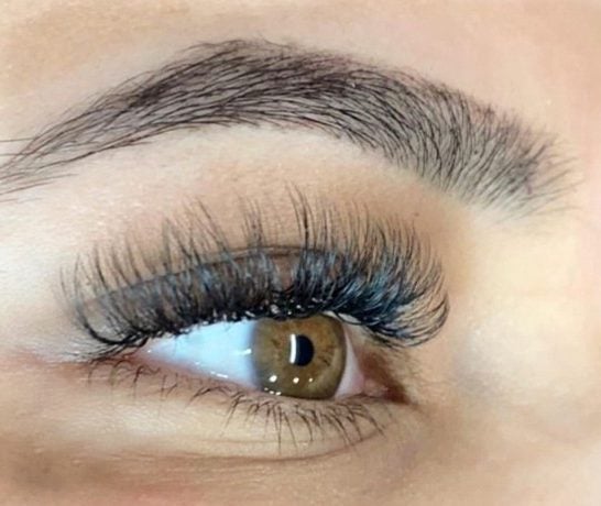 volume natural full set of lash extensions by The Lash Lounge