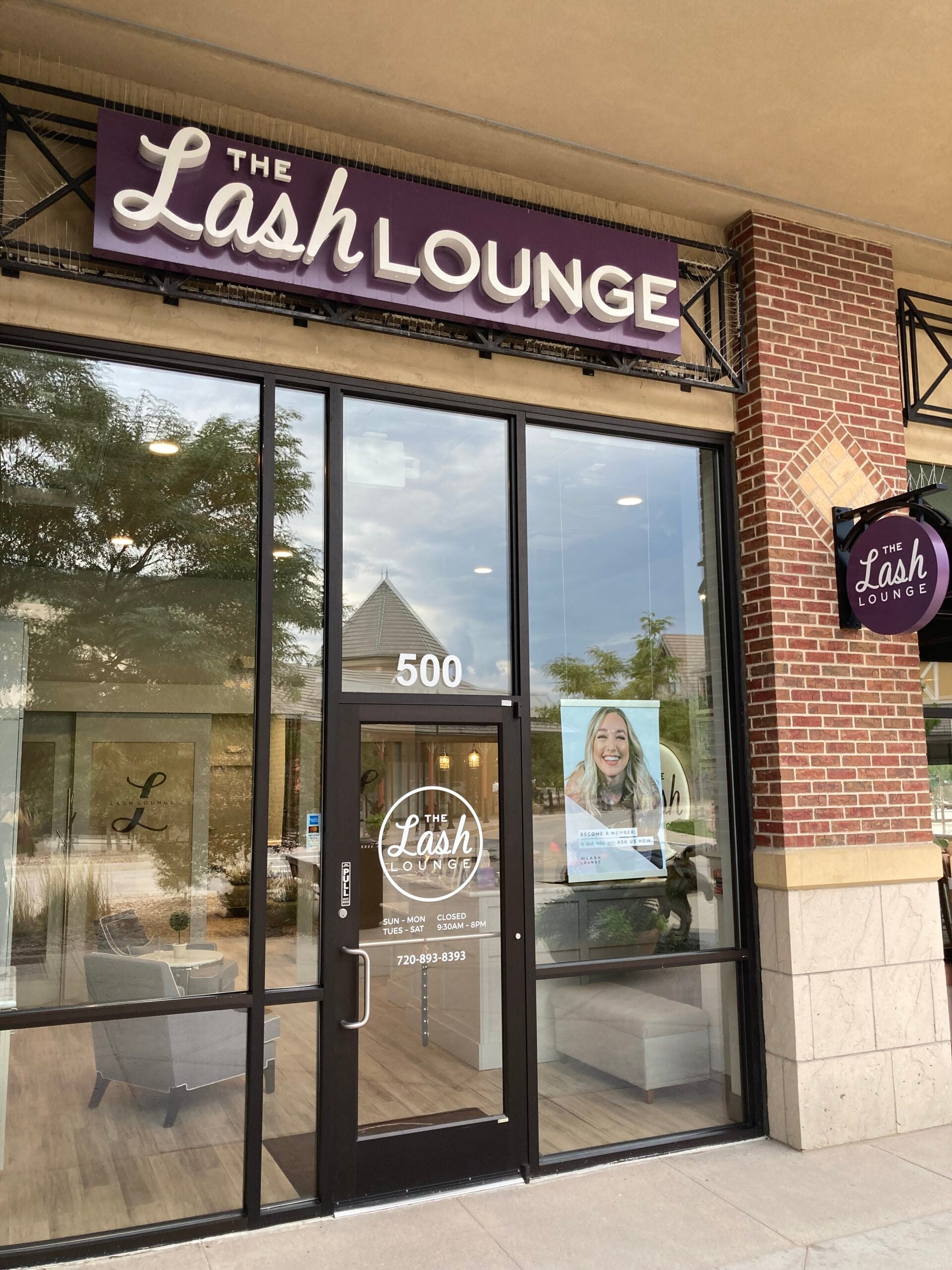 Exterior shot of The Lash Lounge Westminster – Church Ranch entrance