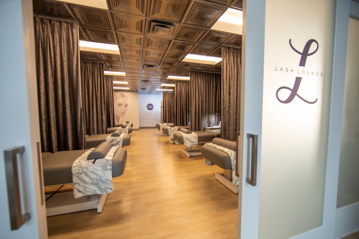 The Lash Lounge service room for guests during lash extension and brow appointments