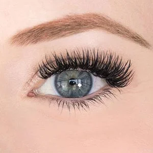 volume eyelash extensions with level 3 lash level and a D lash curl at The Lash Lounge Carmel – Central.