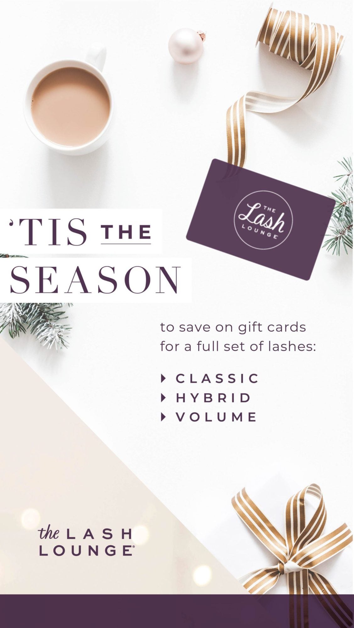 Gift Card from The Lash Lounge for holiday stocking stuffer