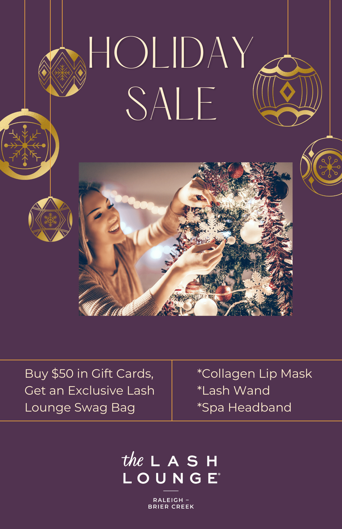 The Lash Lounge Brier Creek Holiday Sale