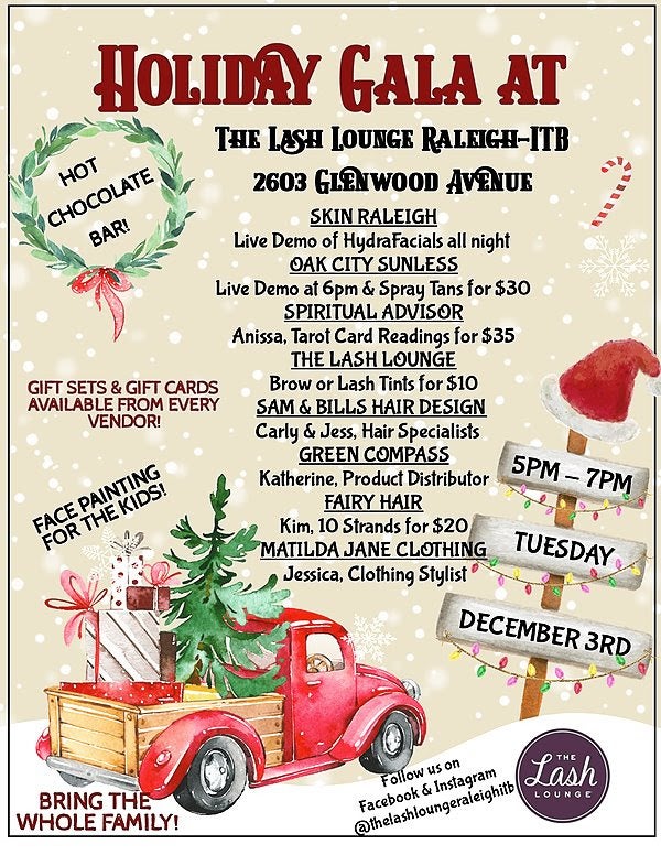 Holiday Gala at The Lash Lounge Raleigh-ITB