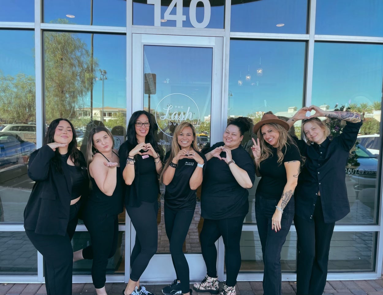 The Lash Lounge Henderson – The District team members outside the salon