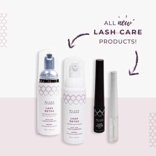 Lash Care retail line featuring 4 products from The Lash Lounge