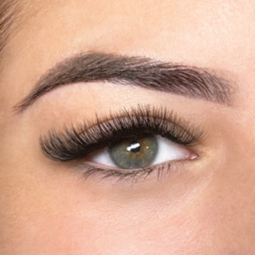 close-up of woman's professional eyelash extensions