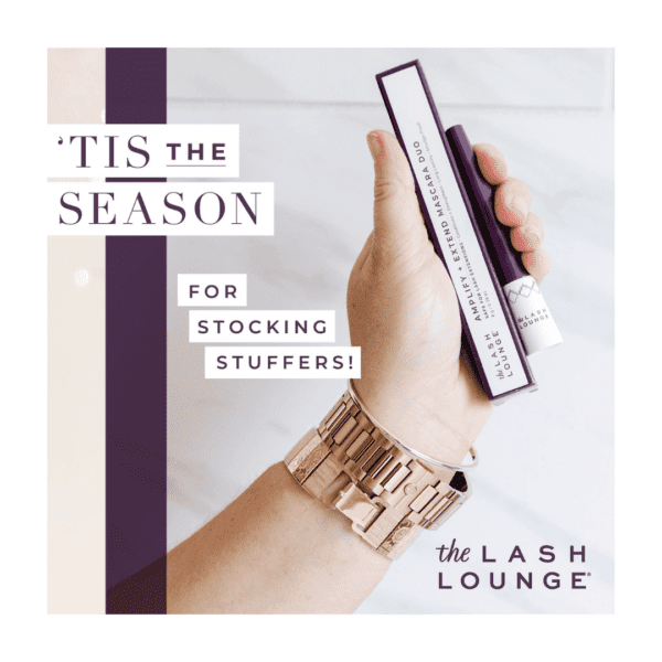 Cosmetics from The Lash Lounge for Christmas stocking stuffers