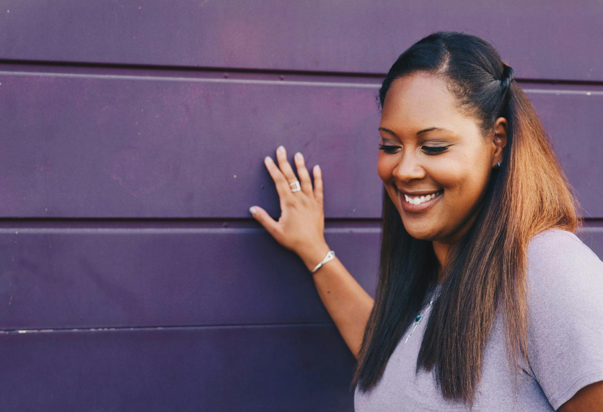 mid-shot of smiling black woman