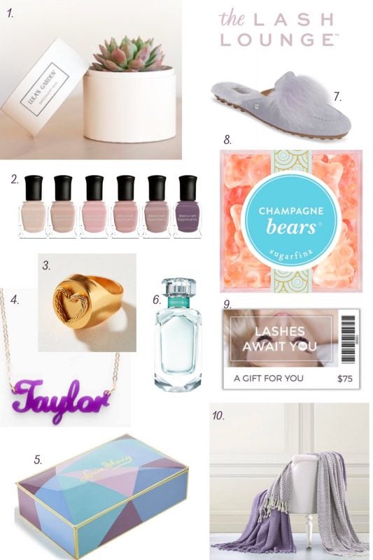 a gift guide for Valentine's day featuring 10 different gifts
