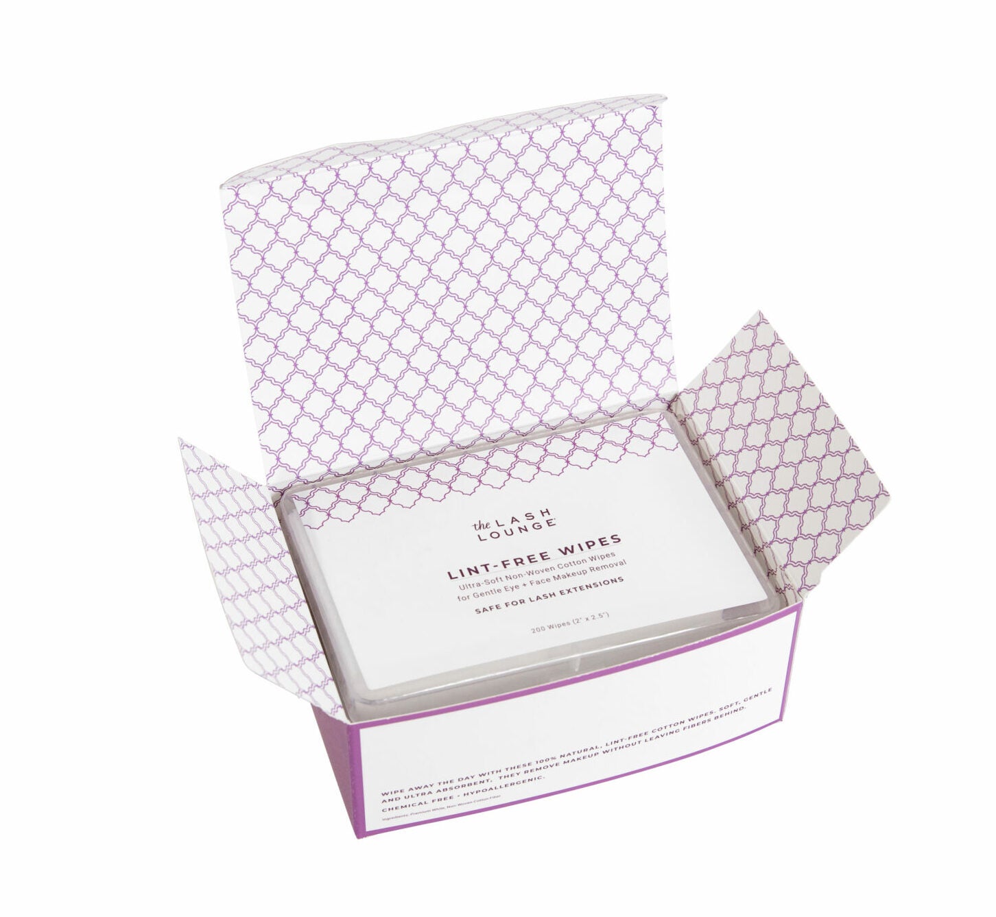 open box of Lint Free Wipes product from The Lash Lounge