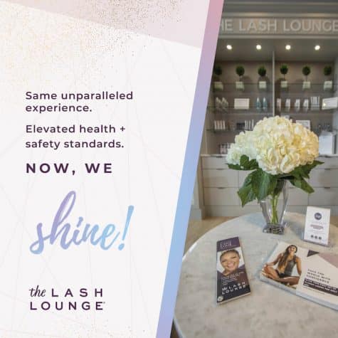 "See Our Shine" with The Lash Lounge front desk in the back