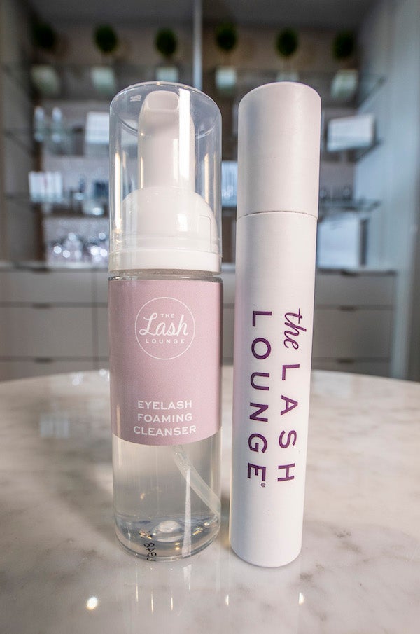 Foaming lash cleanser for taking care of lash extensions from The Lash Lounge