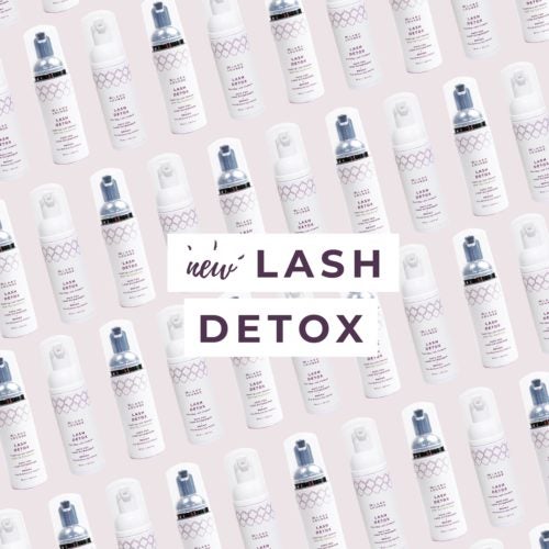 multiple bottles of Lash Detox eyelash extension cleansers