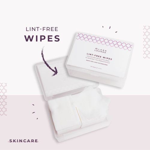 Lint free wipes skincare product from The Lash Lounge