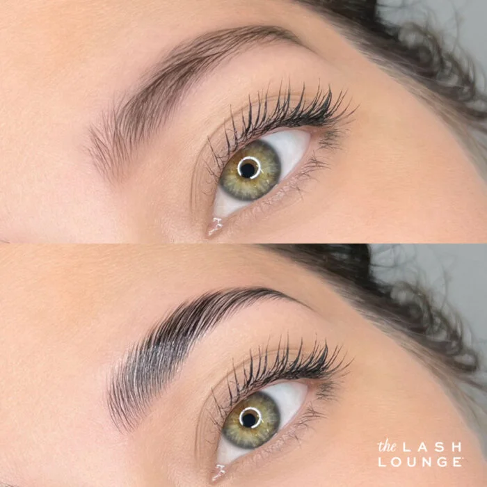 before and after of brow lamination
