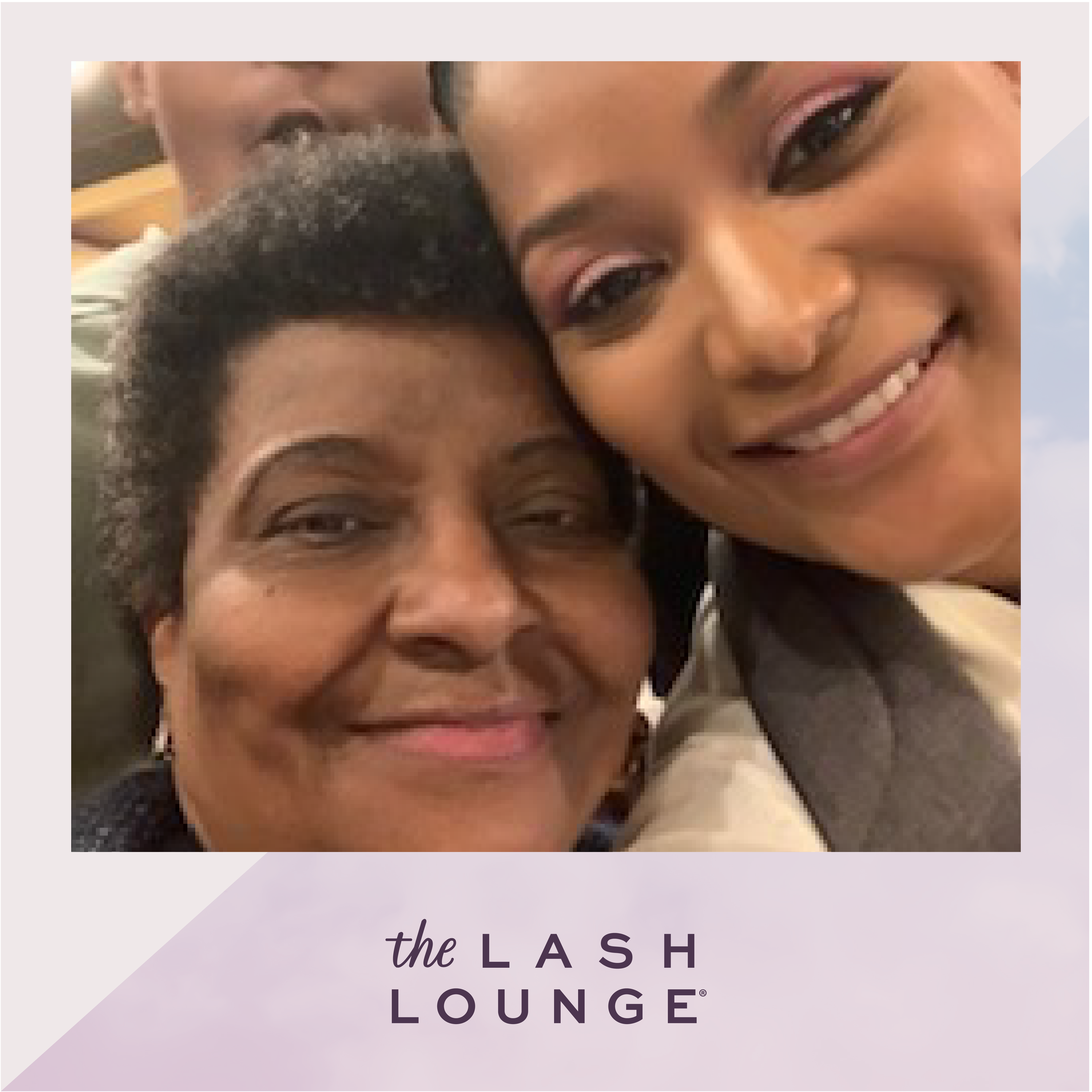 Lash Lounge corporate trainer with her mom for Mother's Day