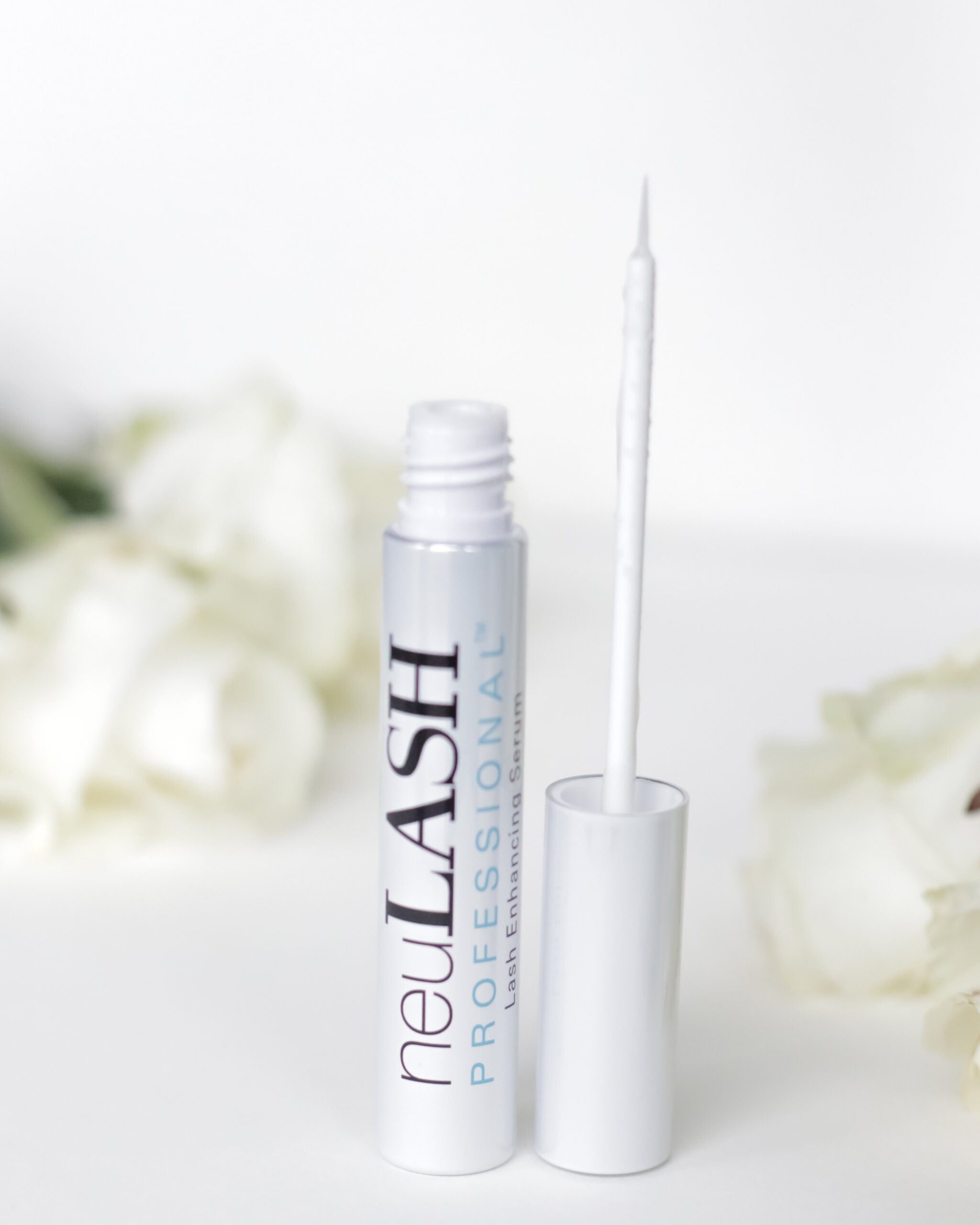 open tube of a lash growth serum