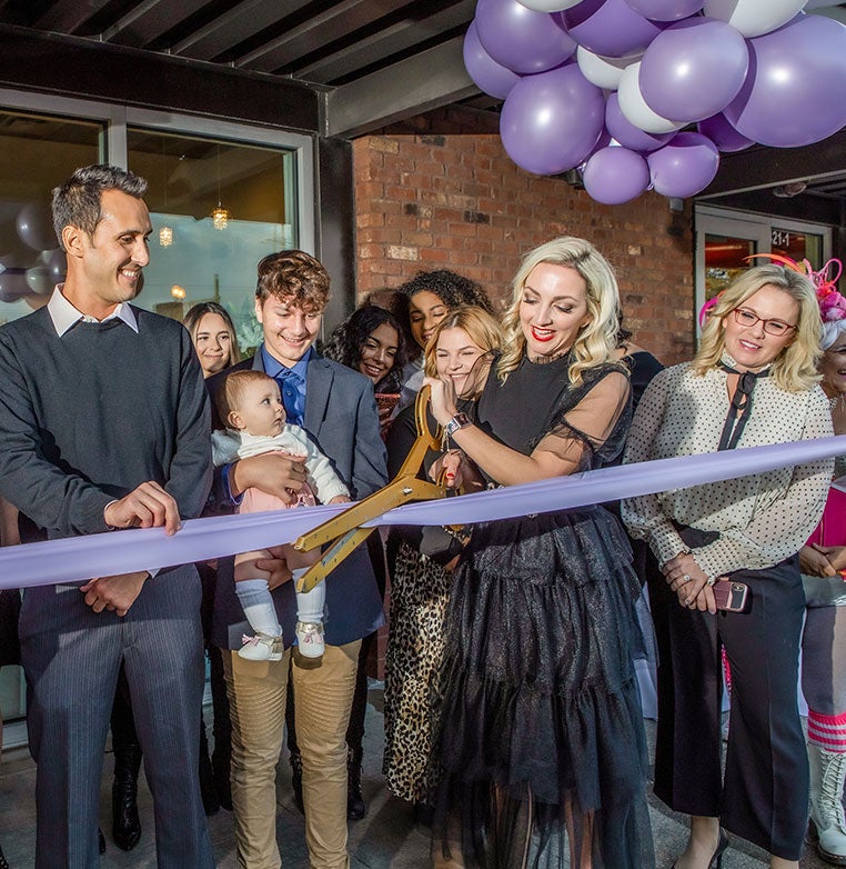 grand opening of a new Lash Lounge franchise ribbon cutting