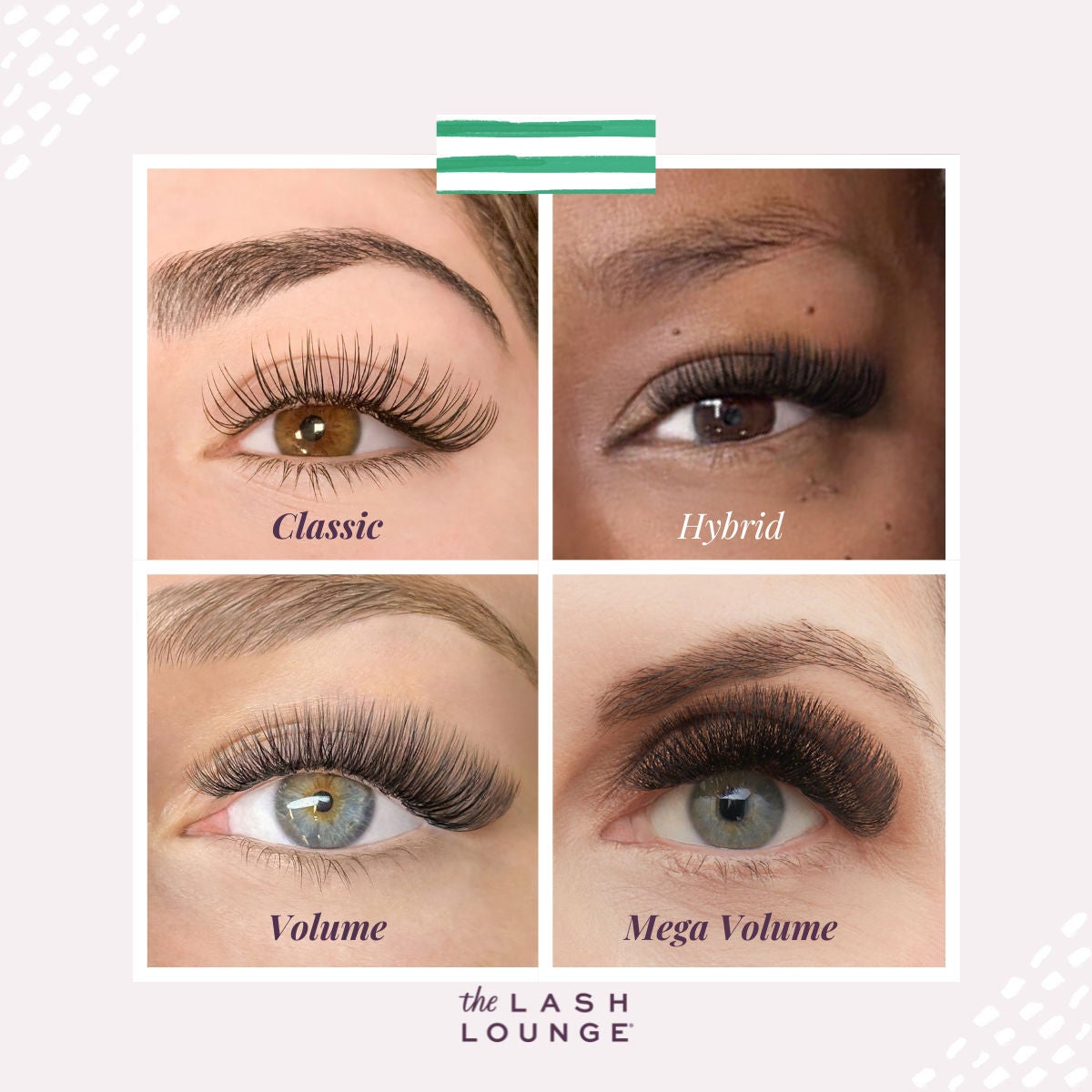 four lash extension looks