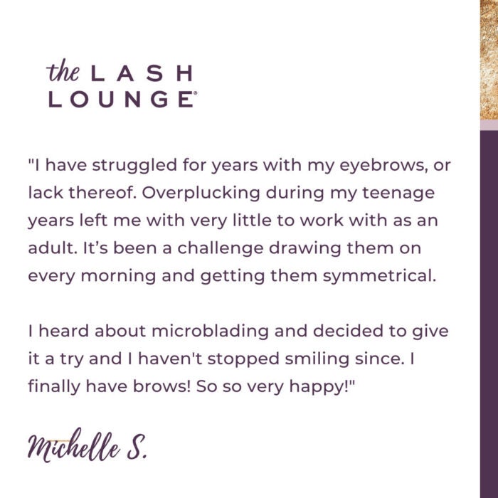 graphic with text of a microblading review
