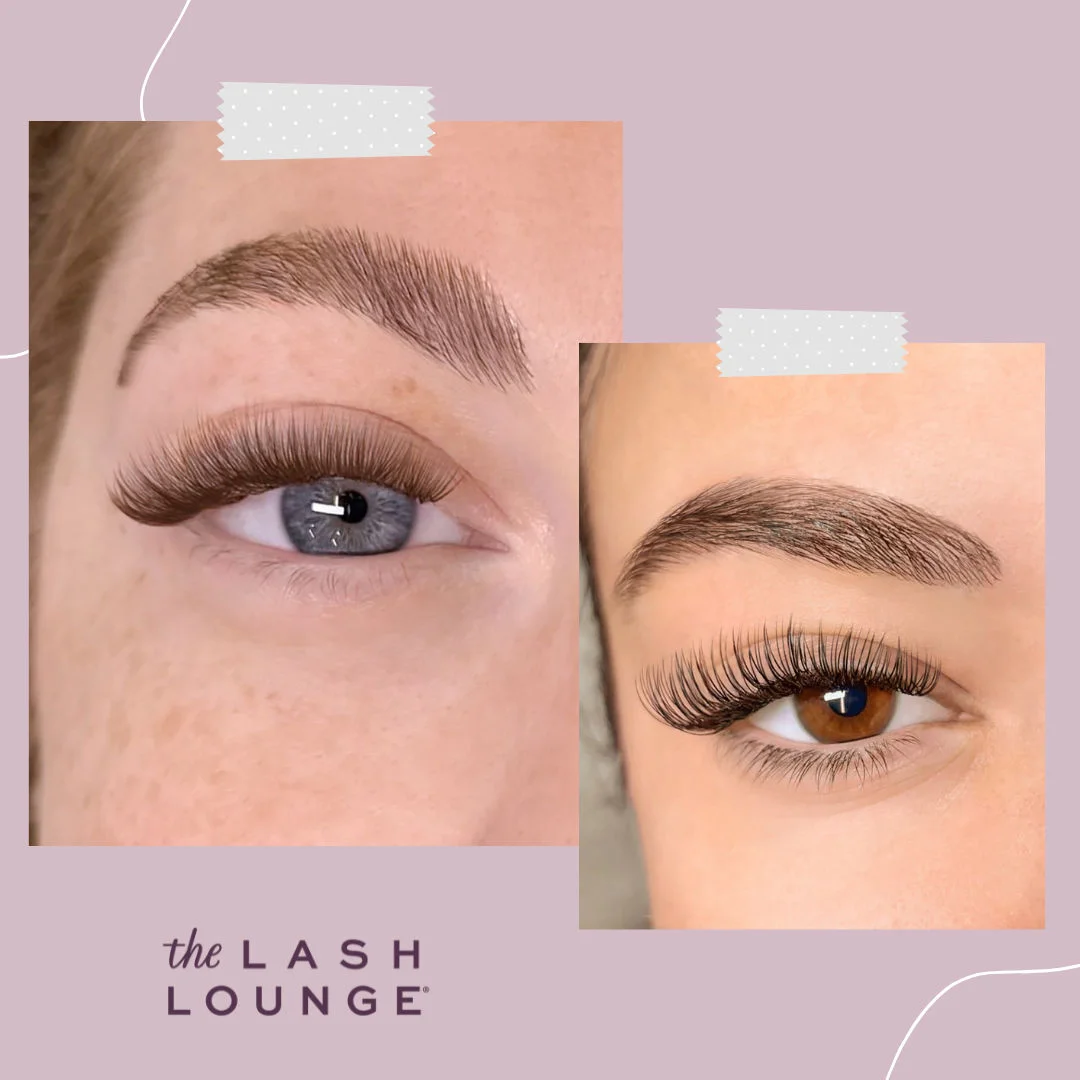 graphic of two eyes with lash extensions