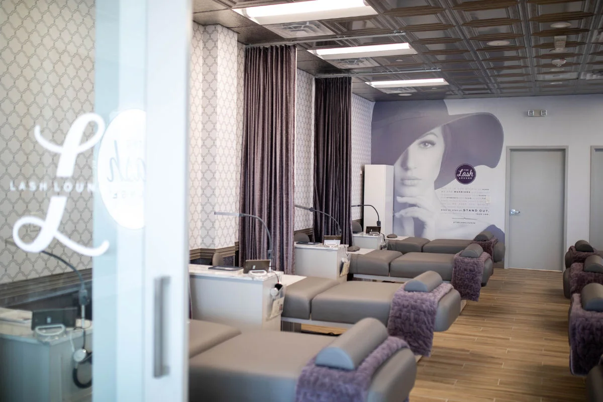 Lash Lounge salon service area