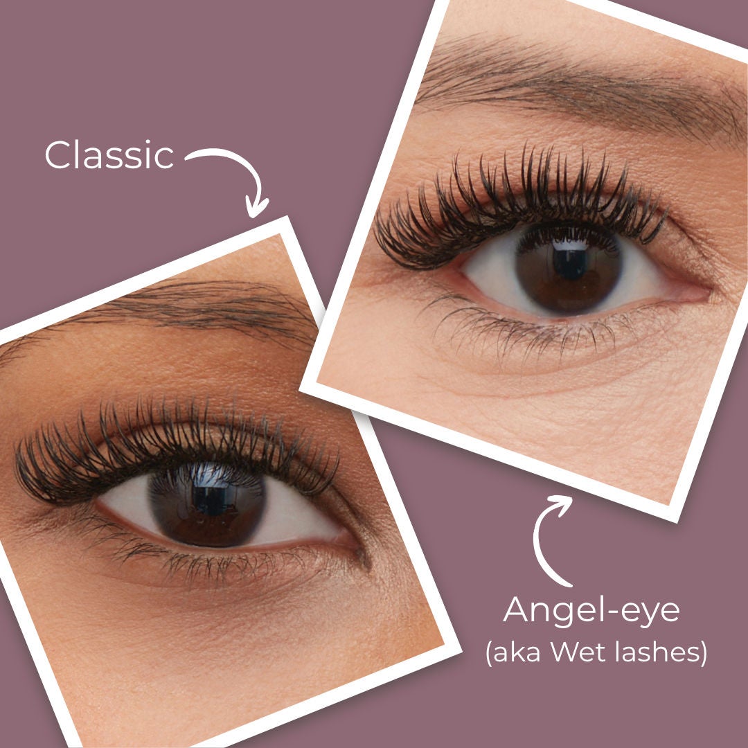 classic and wet lash extensions